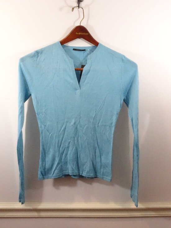 Elie Tahari Sweaters - Elie Tahari Colette Silk Cashmere Blend Sweater Size S Turquoise NEW Y2K Slim